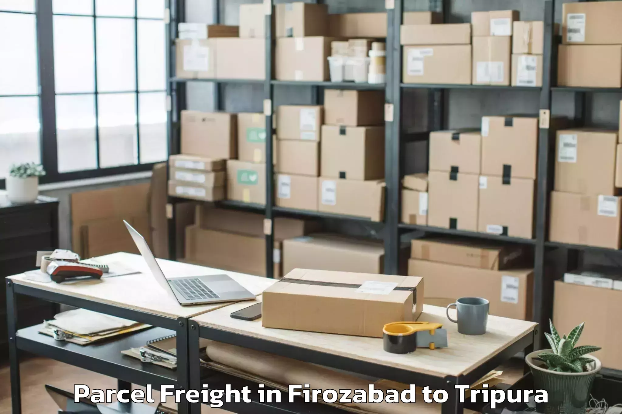 Professional Firozabad to Jampuijala Parcel Freight